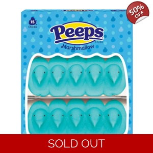 Peeps Blue Marshmallow Chicks - 15 Chick Easter Pack 127g